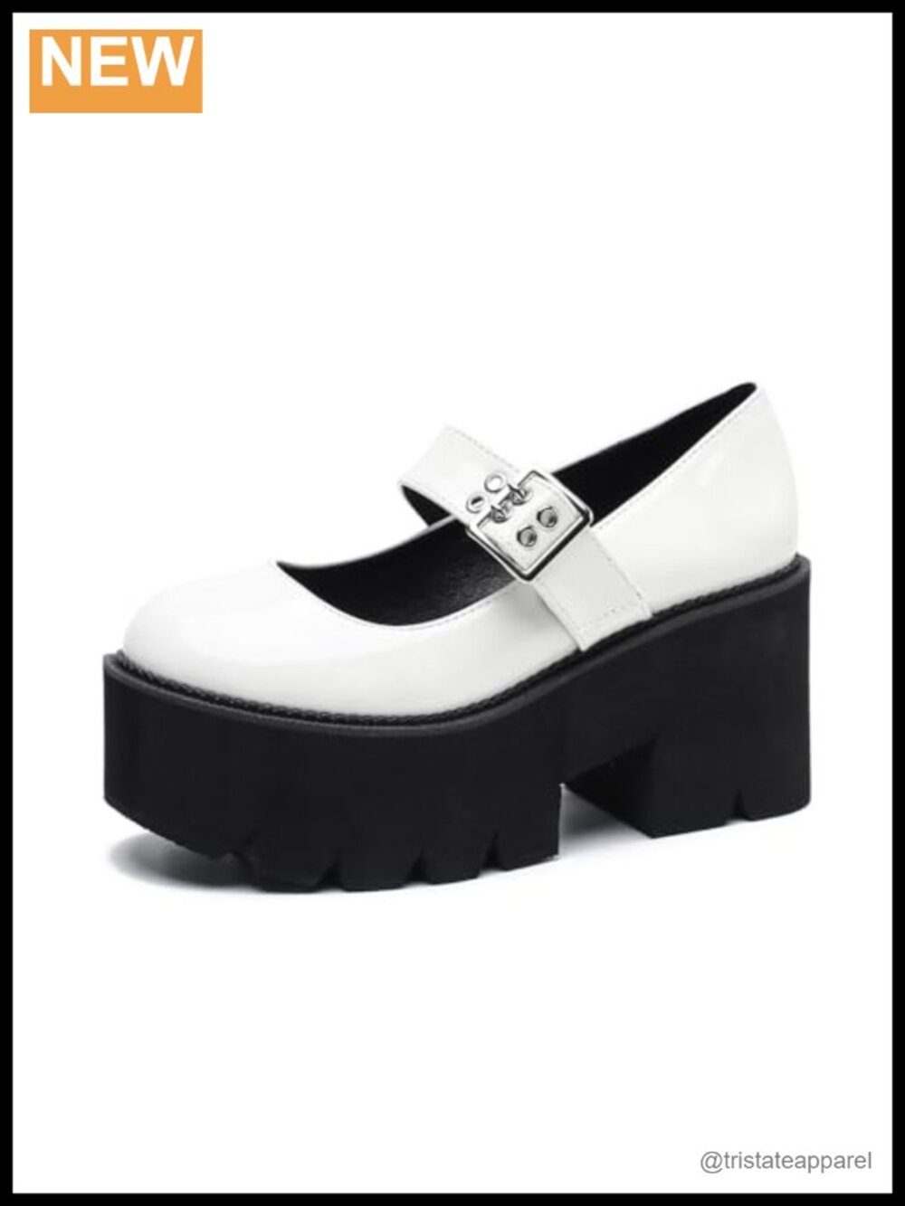 LIURUIJIA Platform Mary Janes Chunky Heel Lug Sole Pumps Women's